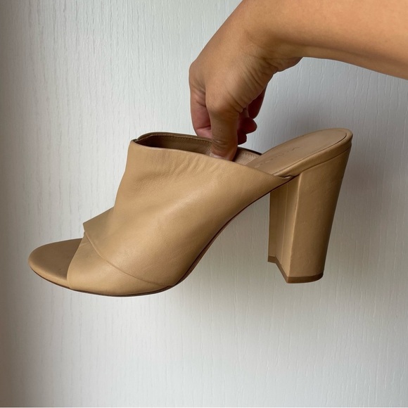 Vince Heath Leather Mule Nude Size 10 - Picture 4 of 11